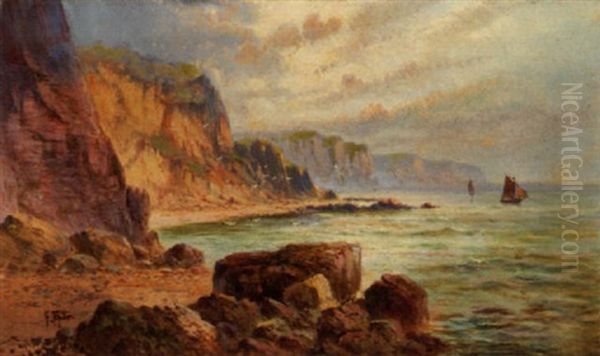 Untitled (seaside Cliffs) Oil Painting by Frank Hider