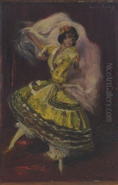 Flamenco-tanzerin Oil Painting by Otto Hierl-Deronco