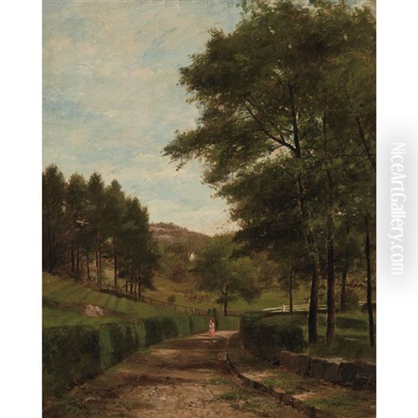 Strolling Down A Country Lane by George Frank Higgins