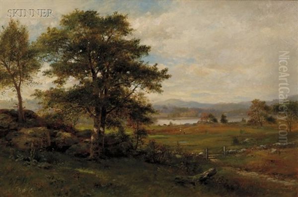 View Of Wachusett From Harvard Oil Painting by George Frank Higgins