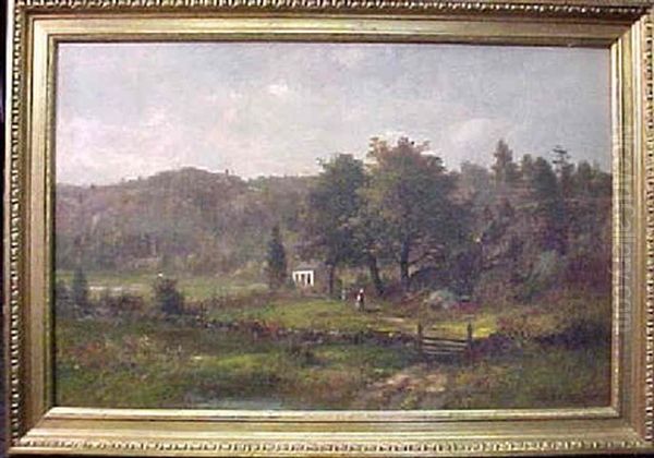 Homestead View Oil Painting by George Frank Higgins