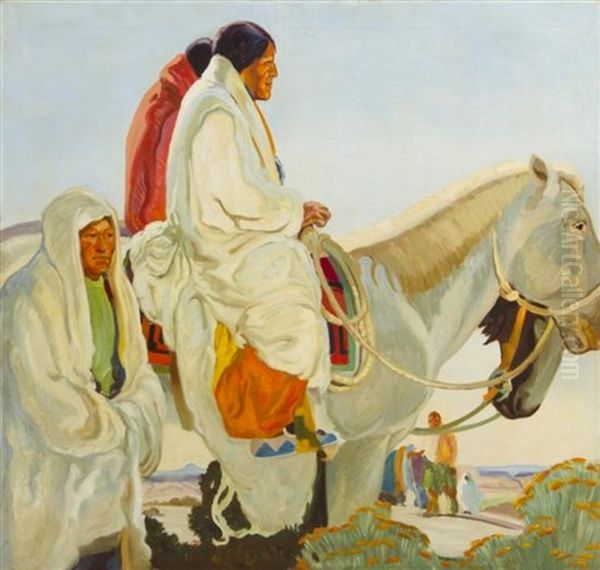 Fiesta Day Oil Painting by Victor William Higgins