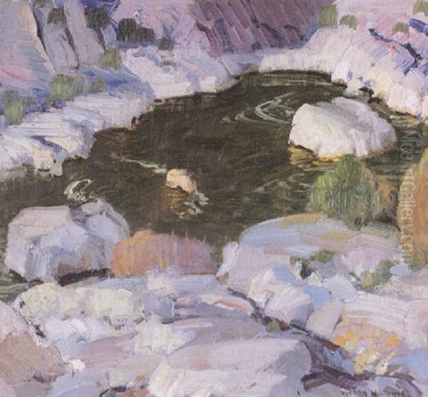 Pool In The Rio Grande by Victor William Higgins