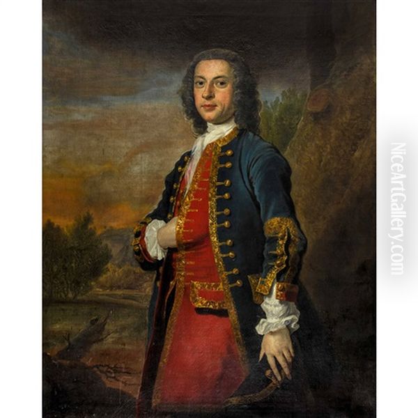 Self Portrait As An Officer Oil Painting by Joseph Highmore