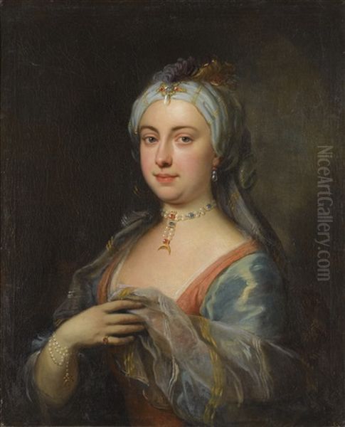 Lady Mary Wortley Montagu Oil Painting by Joseph Highmore