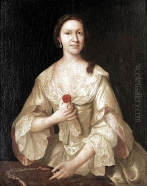 Portrait Of A Lady (member Of The Graham Family?) Oil Painting by Joseph Highmore