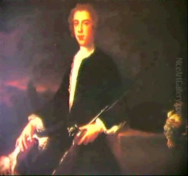 Portrait Of Mr. Tower Of Weald Hall, Essex Oil Painting by Joseph Highmore