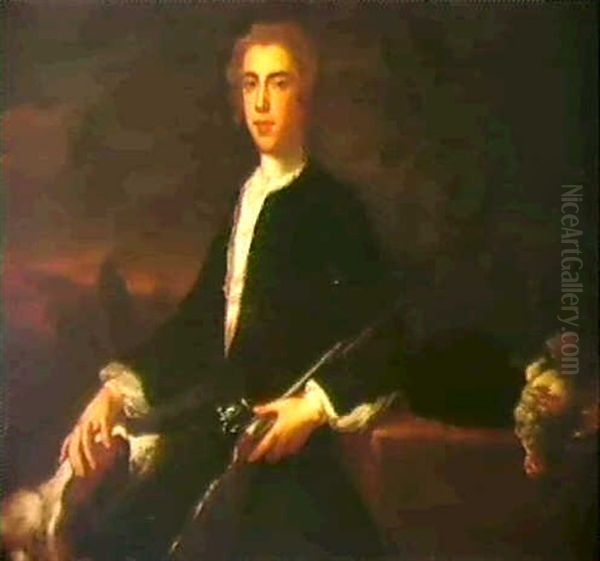 Portrait Of Mr. Tower Of Weald Hall, Essex Oil Painting by Joseph Highmore