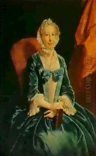 Portrait Of Mrs. Iremonger Of Wherwell Priory Oil Painting by Joseph Highmore