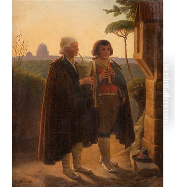 Hildebrandt Oil Painting by Ferdinand-Theodor Hildebrandt