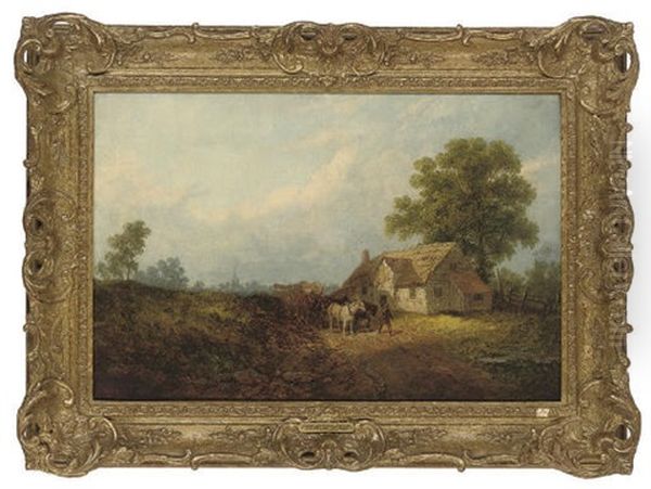 Near Dorking, Surrey Oil Painting by Richard H. Hilder