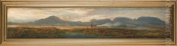 Das Siebengebirge Von Der Sieg Aus Gesehen Oil Painting by Carl Hilgers