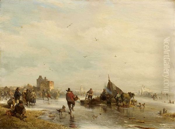 Eisvergungen Oil Painting by Carl Hilgers