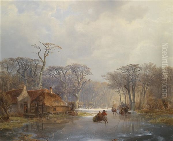 Wintervergnugen Oil Painting by Carl Hilgers