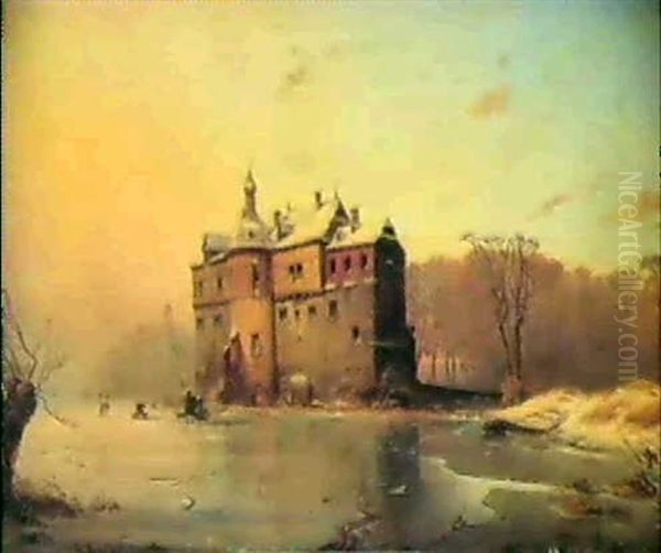 Wasserschloss Im Winter by Carl Hilgers