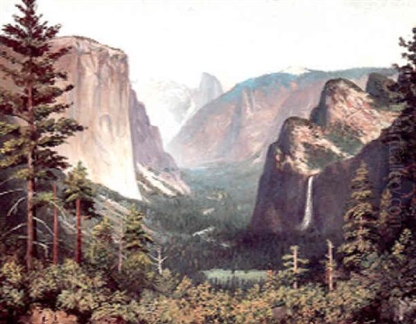 Yosemite Valley Oil Painting by Andrew Putnam Hill