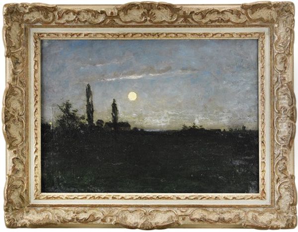 Manljus Natt Oil Painting by Carl Fredrik Hill