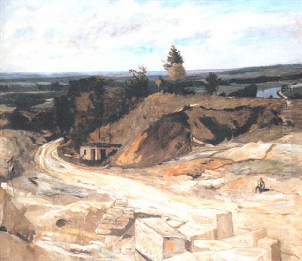 Stenbrottet Vid Oise Ii Oil Painting by Carl Fredrik Hill