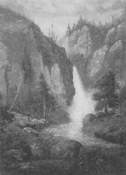 Western Waterfall by Edward Rufus Hill