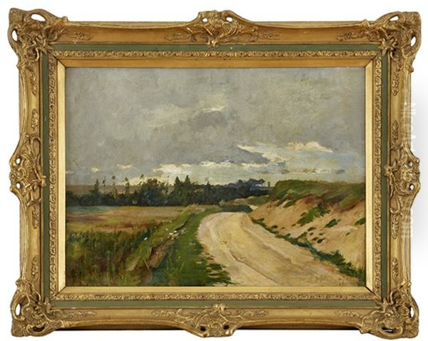 Franskt Landskap Oil Painting by Hattie Hutchcraft Hill