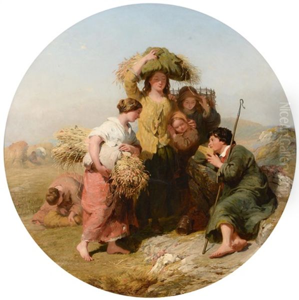 The Gleaners Oil Painting by James John Hill