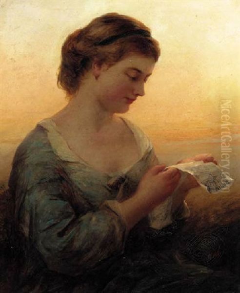 The Love-letter Oil Painting by James John Hill