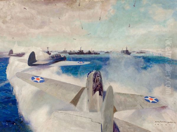 Pacific Fleet, Hawaii Oil Painting by Mcclelland Barclay