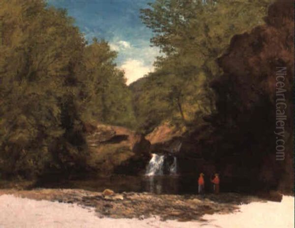 Fawn's Leap, Catskill, New York Oil Painting by John William Hill