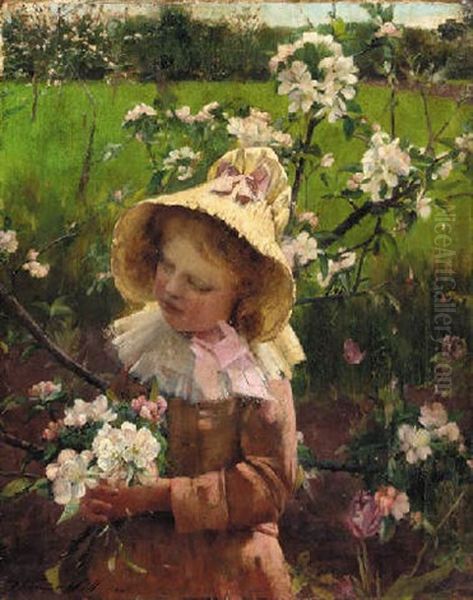 The Blossom Picker Oil Painting by Thomas Hill