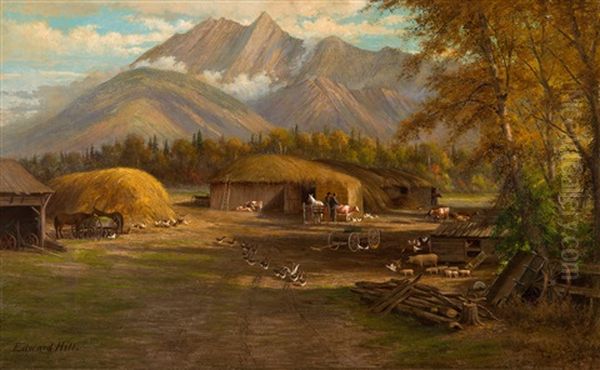 Adamson's Ranch, Utah Oil Painting by Edward Hill