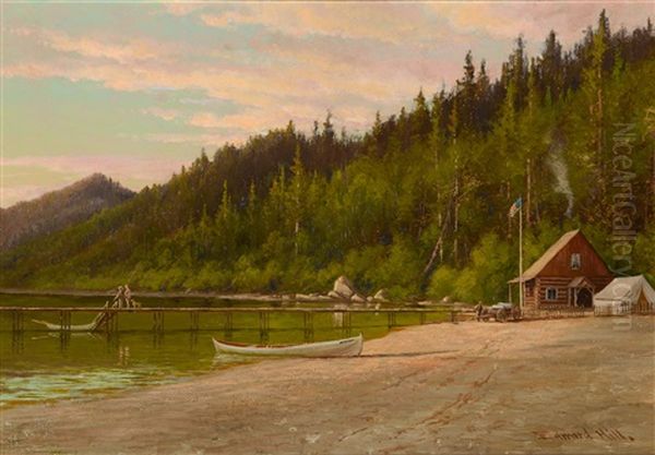 Echo Lake Oil Painting by Edward Hill