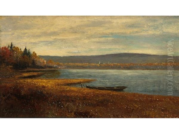 Lake View Oil Painting by Edward Hill