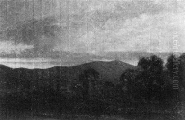 Twilight In The Mountains Oil Painting by Edward Hill