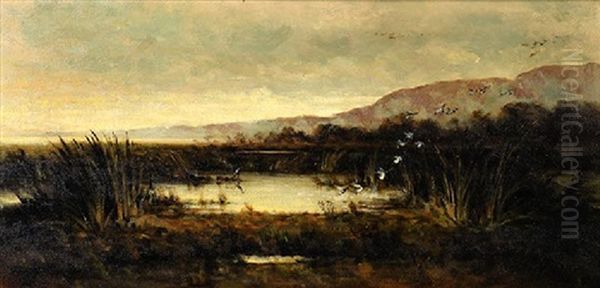 San Mateo Marsh Oil Painting by Thomas Hill