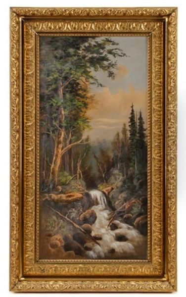 Untitled (stony Mountain Stream) Oil Painting by Thomas Hill