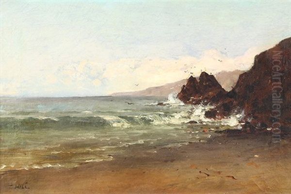 Untitled Seascape (land's End, San Francisco,  California) Oil Painting by Thomas Hill