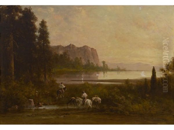 Above The South Fork Of The Merced River Oil Painting by Thomas Hill