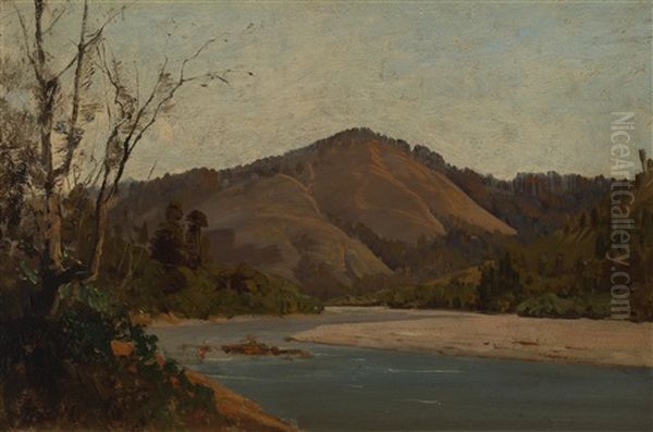 Untitled (russian River?) Oil Painting by Thomas Hill