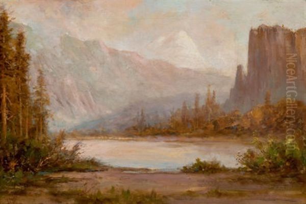 Gates Of Yosemite Oil Painting by Thomas Hill