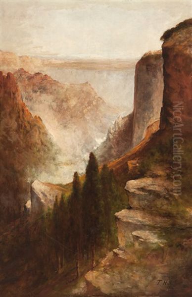 Yosemite Valley Landscape Oil Painting by Thomas Hill