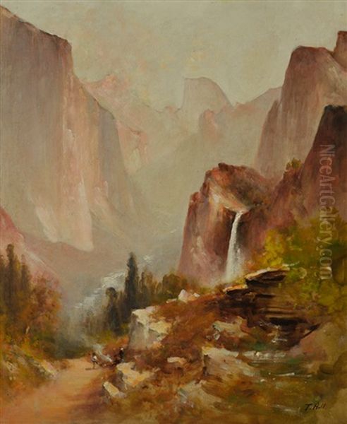 Yosemite View Oil Painting by Thomas Hill