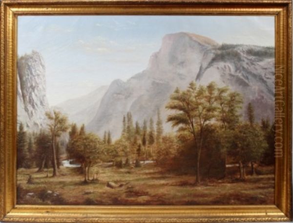 Valley Oil Painting by Thomas Hill