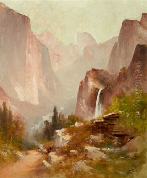 Yosemite View Oil Painting by Thomas Hill