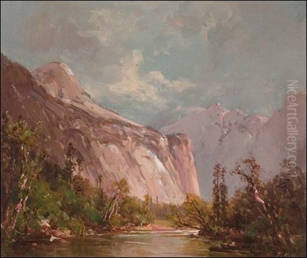 Royal Arches, Yosemite Trail Oil Painting by Thomas Hill