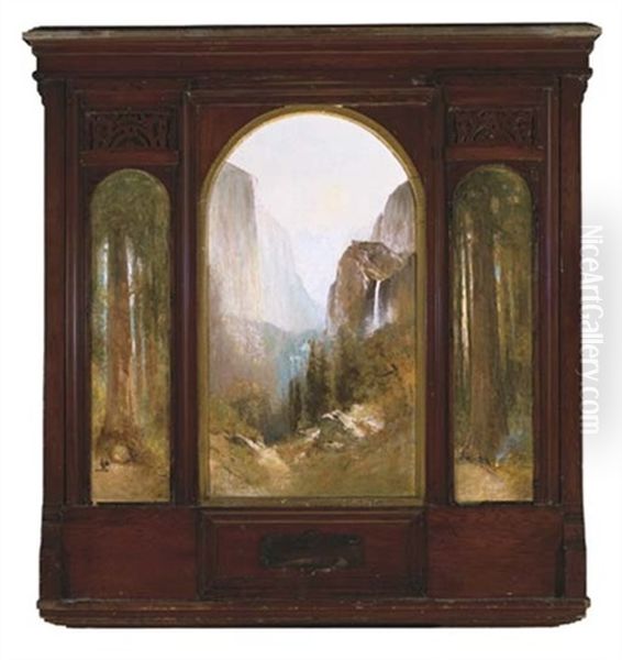 Yosemite (triptych) Oil Painting by Thomas Hill