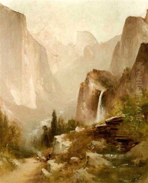 Yosemite View Oil Painting by Thomas Hill