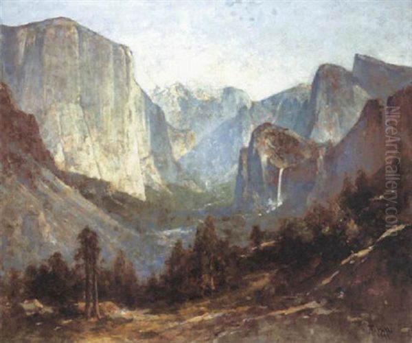 Yosemite Valley From Inspiration Point Oil Painting by Thomas Hill