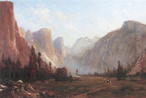 Following The Trail, Hetch Hetchy Oil Painting by Thomas Hill