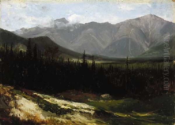 In The White Mountains, New Hampshire Oil Painting by Thomas Hill