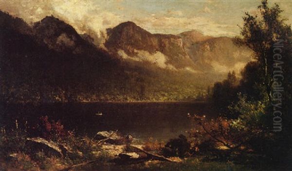 Lake Scene, New Hampshire Oil Painting by Thomas Hill